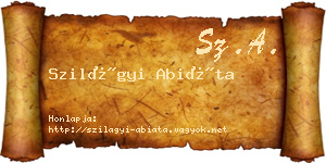 Szilágyi Abiáta névjegykártya