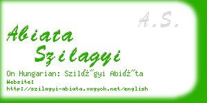 abiata szilagyi business card